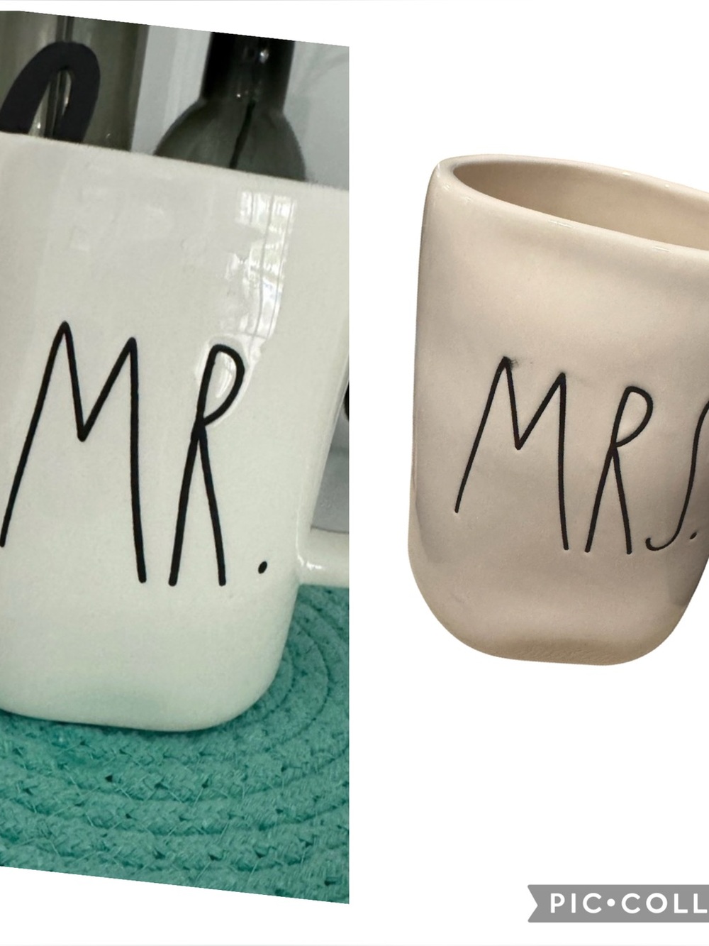 2 Rae Dunn Mugs; Mr. & Mrs.; NWOT
